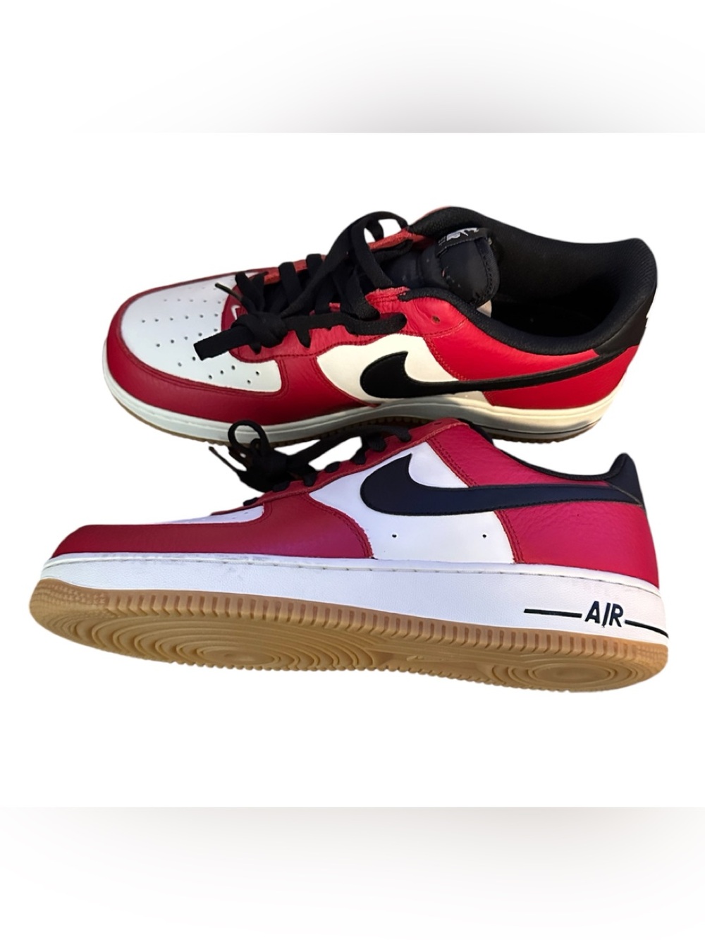 New Nike Air Force 1 Low By You Chicago Custom 2020 Size 10.5 Rare Authentic Red
